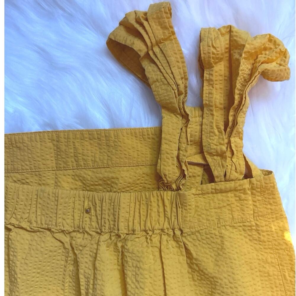 Cuyana Yellow One-Shoulder Textured Tank Top - Picture 6 of 9